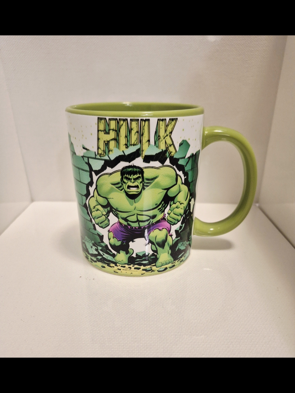 Green Comic The Hulk Face Base Ceramic Mug 11oz Custom Design